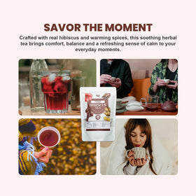 AVTI FARMS sugar-free caffeine-free hibiscus tea ready anytime.