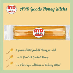 AYD Goods bundle shot showcases the full set with honey sticks included