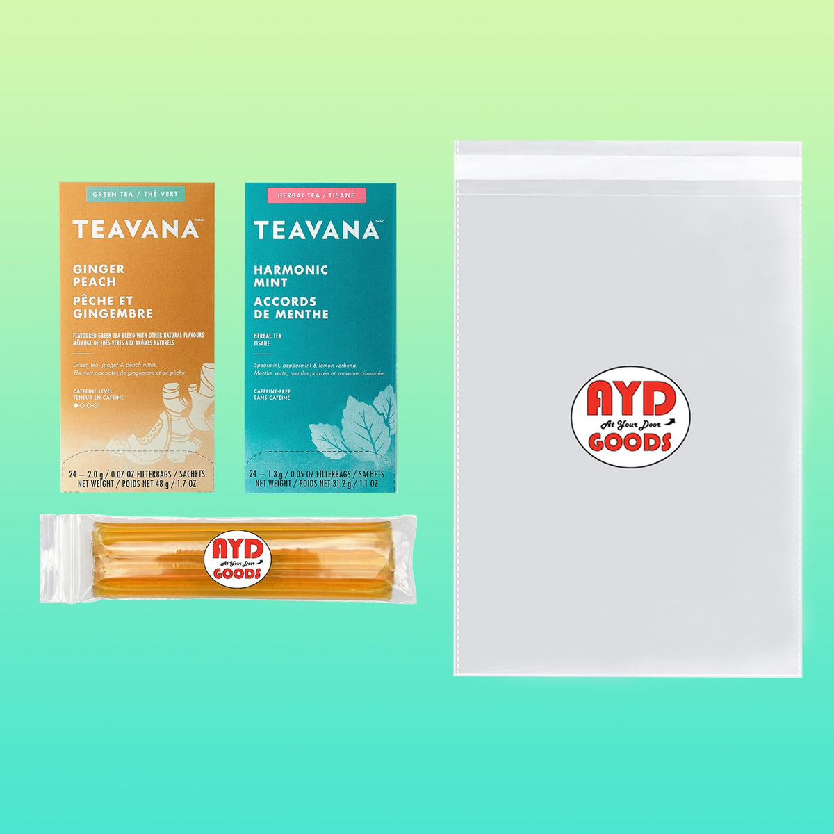 AYD Goods Medicine Ball Harmonic Mint tea bags calm the senses with minty herbal notes
