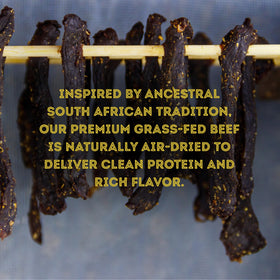 Ayoba Beef Sticks Traditional individually wrapped for convenient on-the-go snacking.