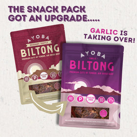 Ayoba biltong slices close-up texture for savory, protein-rich snack
