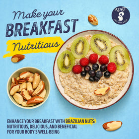AZNUT Brazil Nuts bowl serving shows a versatile trail mix addition.