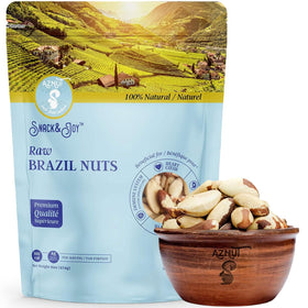 AZNUT Brazil Nuts shelf display highlights premium, kosher-certified nuts.