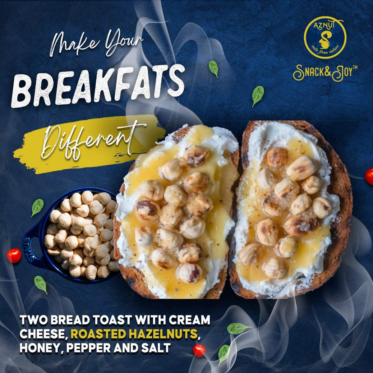 AZNUT gluten-free hazelnuts suitable for keto-friendly snacks