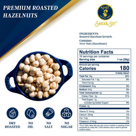 AZNUT hazelnuts on baking sheet, versatile ingredient for cookies and desserts.