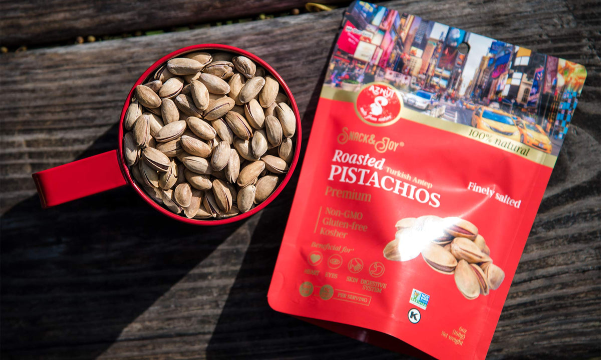 AZNUT Turkish pistachio farm origin emphasizes authentic Antep harvest.