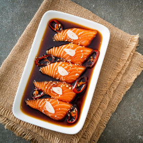 B Bob’s Sweet and Spicy Ginger Noodle Sauce glaze on grilled vegetables for marinade