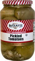 Ba-Tampte Tomato Pickled 32oz jar adds tangy flavor for sandwiches