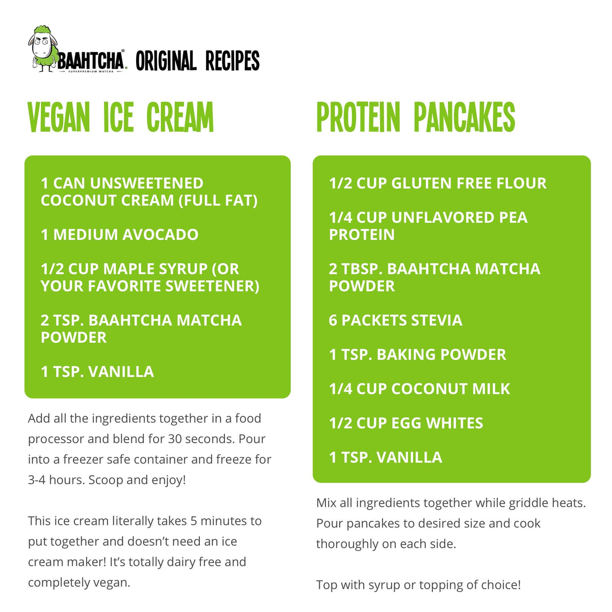 BAAHTCHA matcha smoothie bowl showing vibrant green nutrition