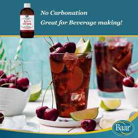 Baar Cherry Cola Syrup drizzle over a dessert topping