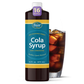 Baar Cola Syrup bottle pour showing non-carbonated digestive comfort