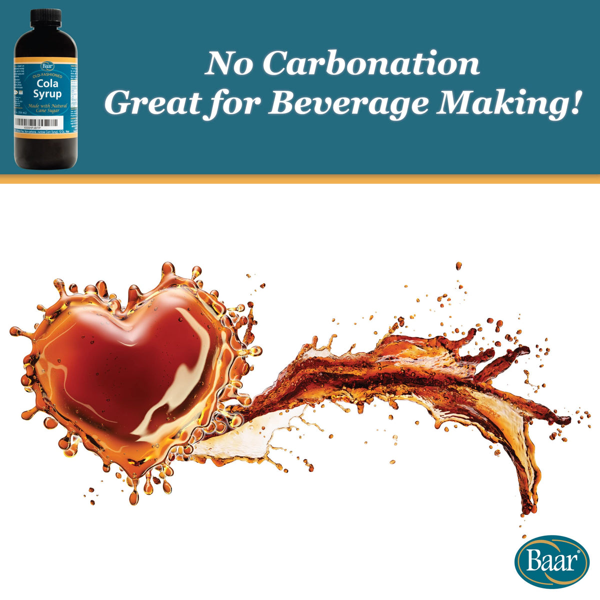 Baar Cola Syrup with natural cane sugar offering a smooth beverage base.