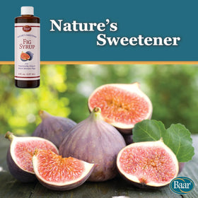 Baar Fig Syrup pour close-up, deep amber color.
