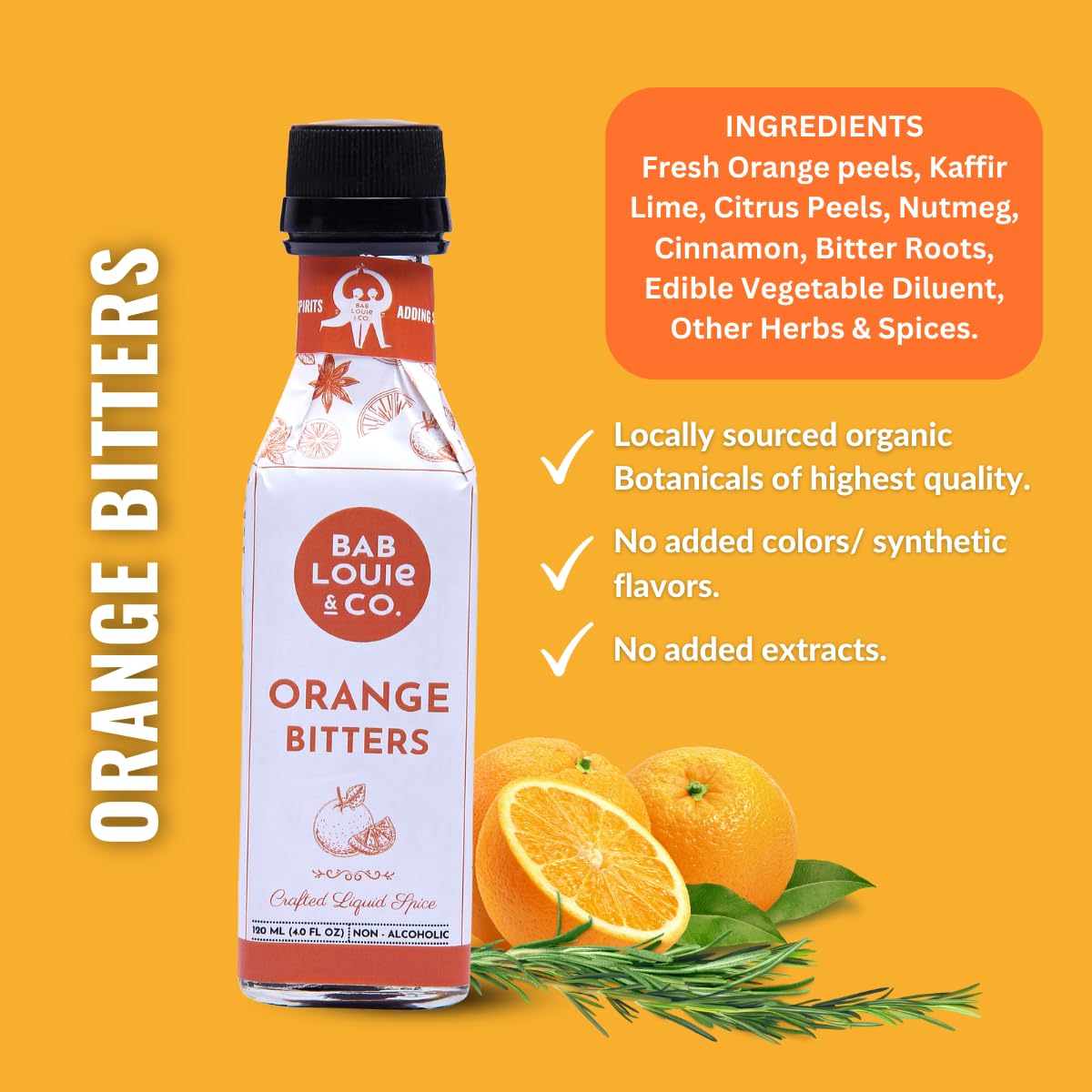 Old Fashioned glass with Orange Bitters enhancing flavor.