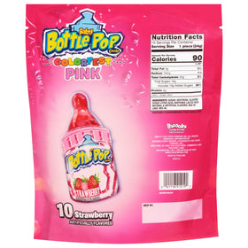 Baby Bottle Pop Colorfest Pink individually wrapped treats for easy sharing.