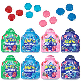Baby Bottle Pop Twisters chewy center delivers a sweet-sour contrast kids love.