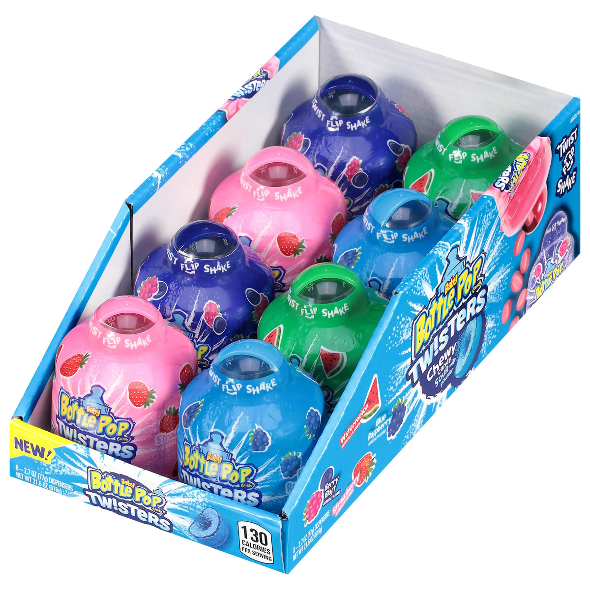 Baby Bottle Pop Twisters twist containers make party favors easy.