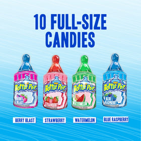 Baby Bottle Pop watermelon lollipop with powder dip for festive celebrations