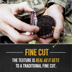 BACC OFF Original Fine Cut packaging emphasizes real ingredients and quality