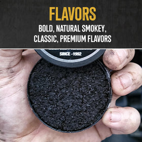 Smoky flavor visual with glass shows bold aroma and smooth finish
