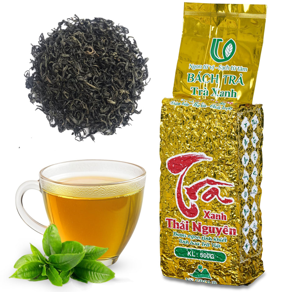 BACH TRA green tea buds harvested in Thai Nguyen for premium loose leaf.
