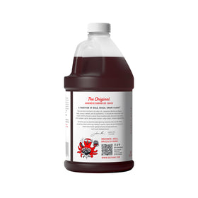 Label closeup highlights preservative-free, cold-filled heritage and clean ingredients