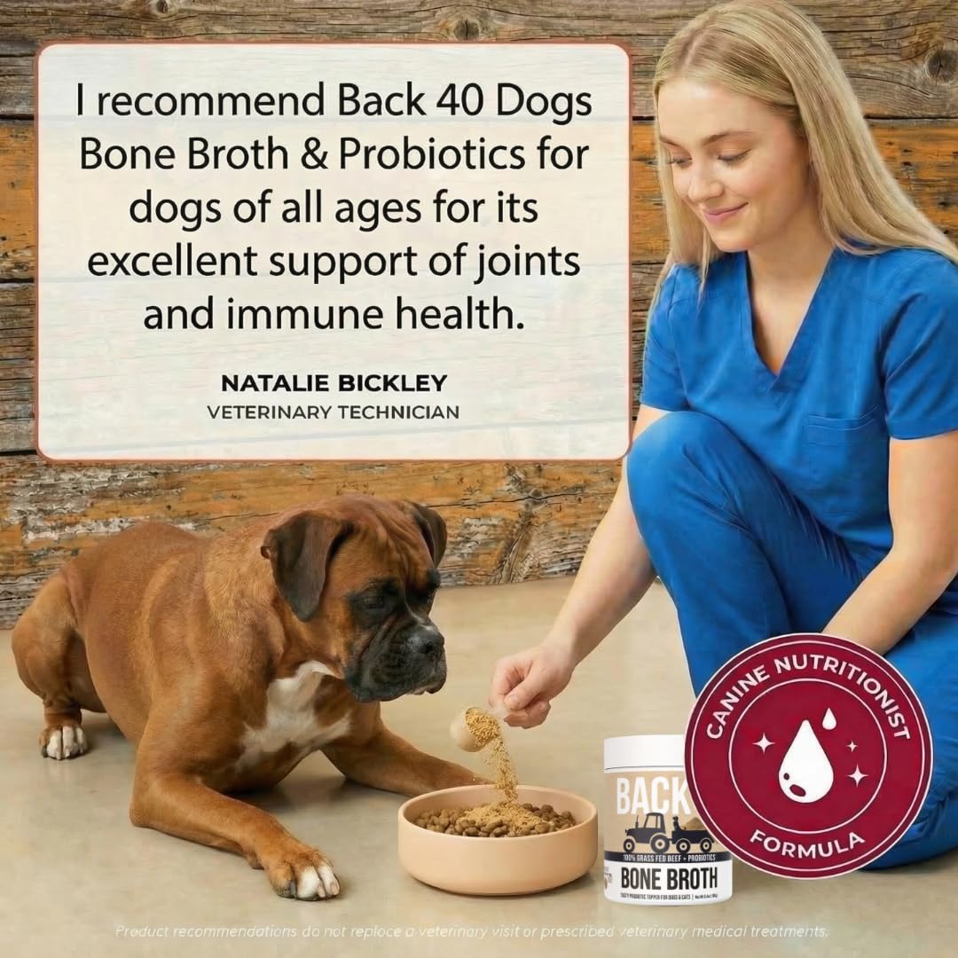 Back 40 Dogs grain-free formula serves as a versatile meal enhancer
