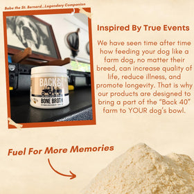 Back 40 Dogs ingredient label close-up signals quality and safety