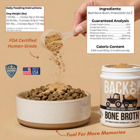 Back 40 Dogs topper on kibble shows easy feeding for picky eaters