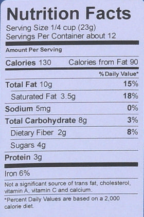 Back Roads Maple Pecan Granola ingredients spread shows organic, non-GMO mix.
