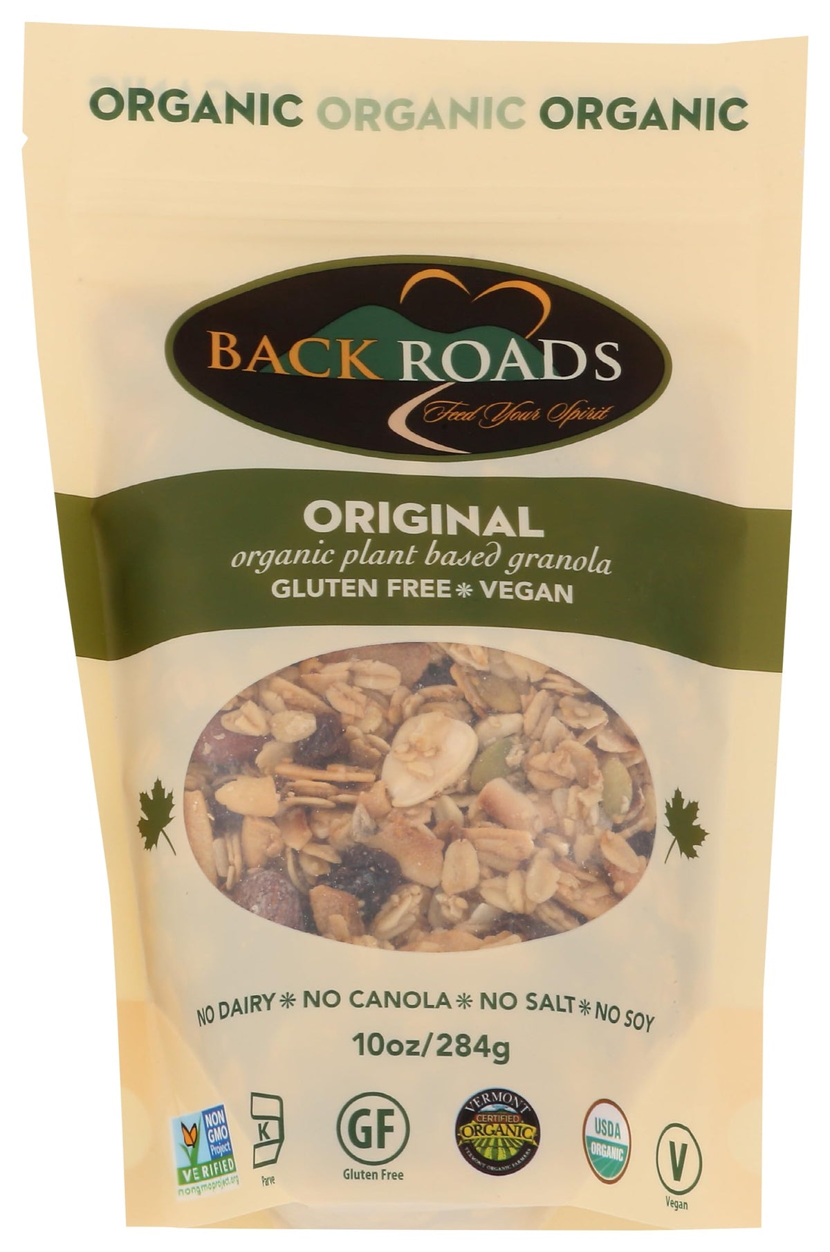 BACK ROADS Organic Original Granola in a bowl for a quick breakfast.