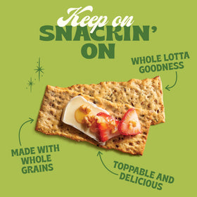 Avocado-topped Back To Nature crackers offer fresh, satisfying bites.