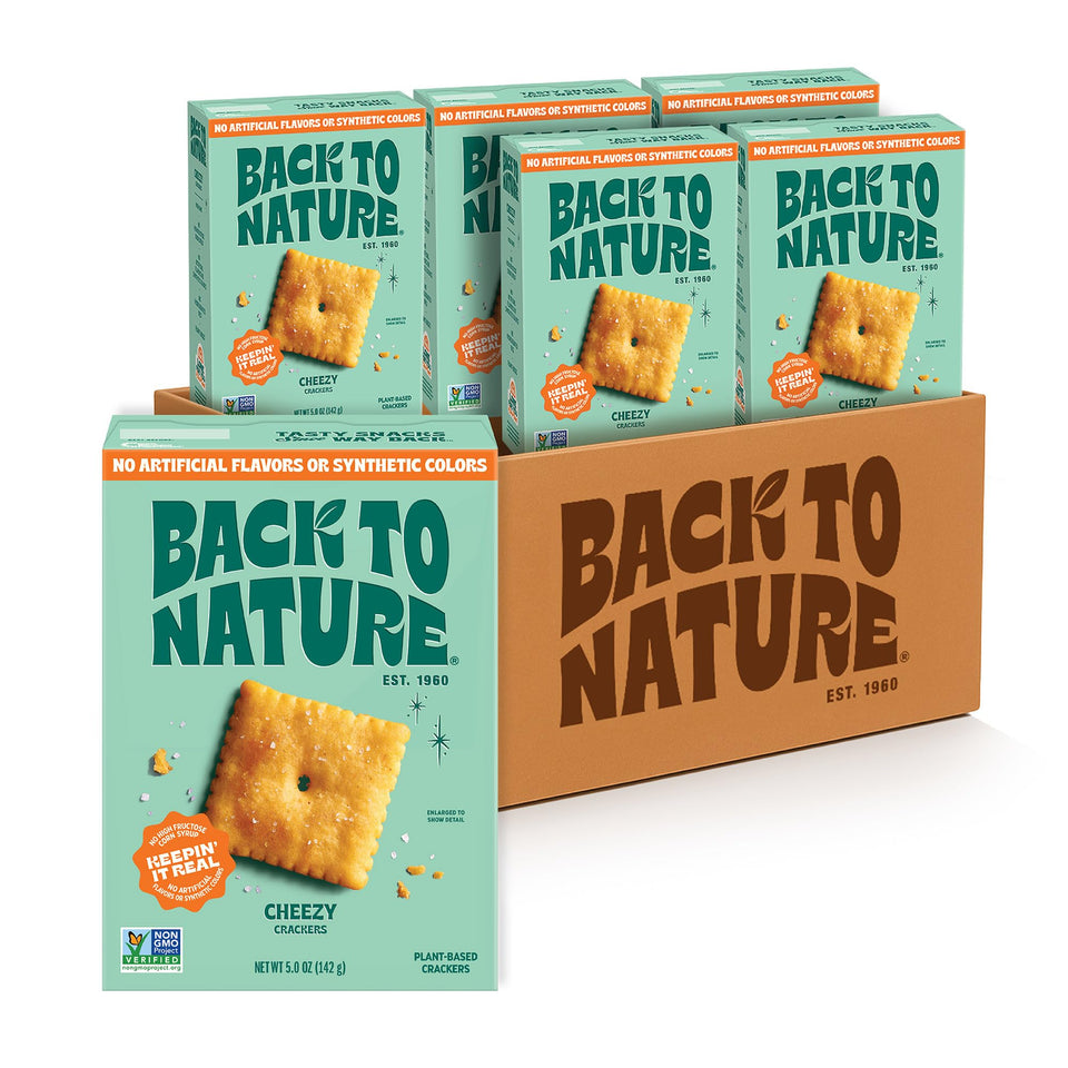 Back to Nature Cheddalicious crackers hero pack for easy on-the-go snacking