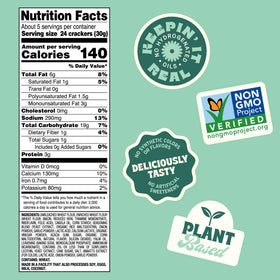 Back to Nature Cheddalicious square-crisp closeup showcasing vegan cheddar flavor