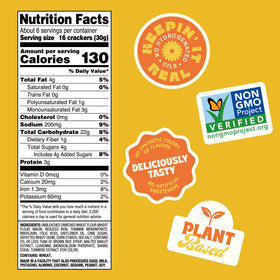 Back To Nature Crispy Wheat Crackers pack of 6, convenient dairy-free snacking.