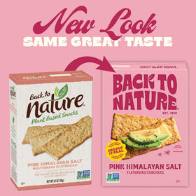 Back To Nature Flatbread Crackers pack of 6 on display for family snacking.