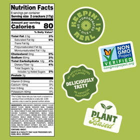 Closeup of flax and whole grains in Back To Nature crackers.