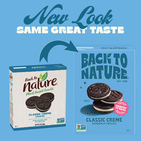 Back to Nature branding highlighting partnership with The Nature Conservancy.