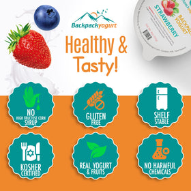 Backpack Yogurt No High Fructose Corn Syrup, creamy texture with real fruit.