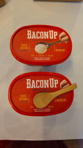 Kitchen scene featuring Bacon Up bacon grease for everyday cooking