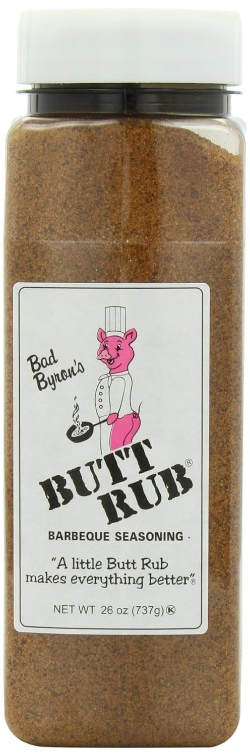 Bad Byron's Butt Rub 26oz bottle front for versatile BBQ seasoning