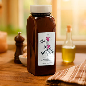 Bad Byron's Butt Rub on pork ribs for smoky, savory flavor