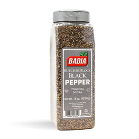 Badia Black Pepper bottle close-up showing bold aroma for seasoning.