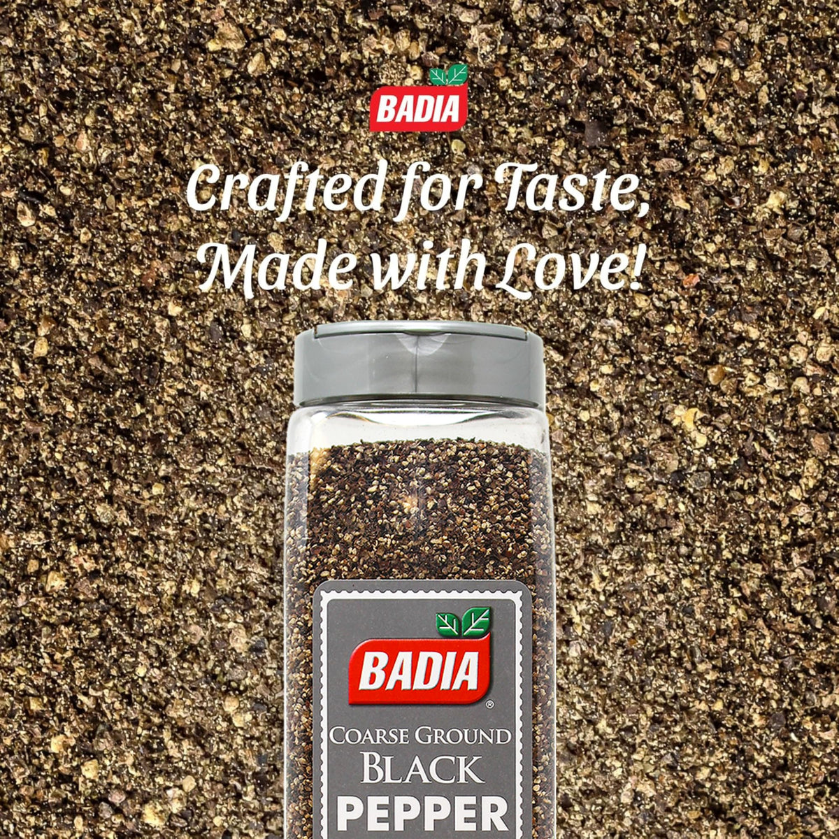 Badia black pepper on grilled vegetables image showing versatile seasoning.