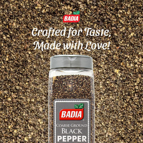 Badia black pepper on grilled vegetables image showing versatile seasoning.