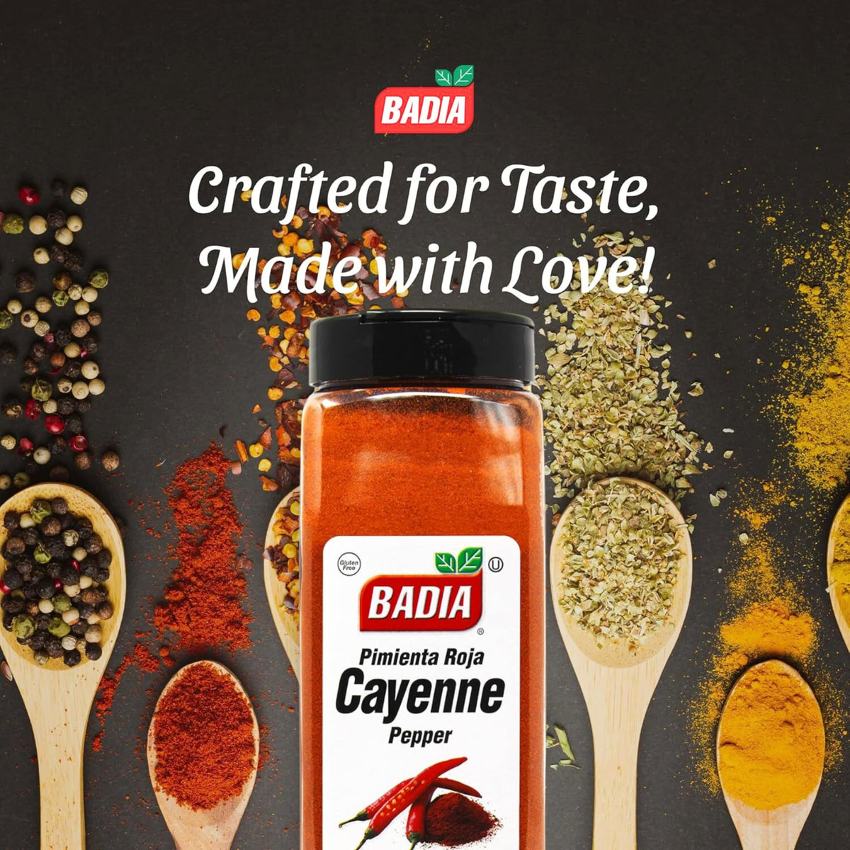 Badia cayenne spice dusted meat enhances grilling with bold, controlled heat.