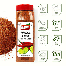 Badia Chile and Lime Seasoning on grilled meats to enhance flavor.
