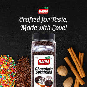 Badia chocolate sprinkles decorate cookies for visual appeal