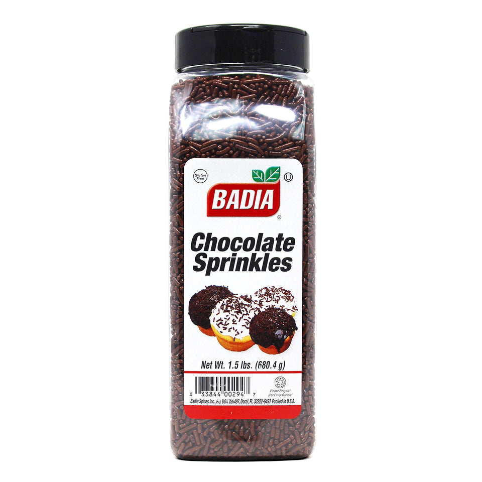Badia chocolate sprinkles on cupcakes for a festive finish