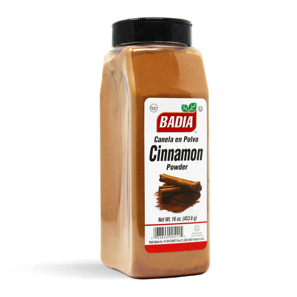 Badia cinnamon powder jar label preview for pantry display and baking